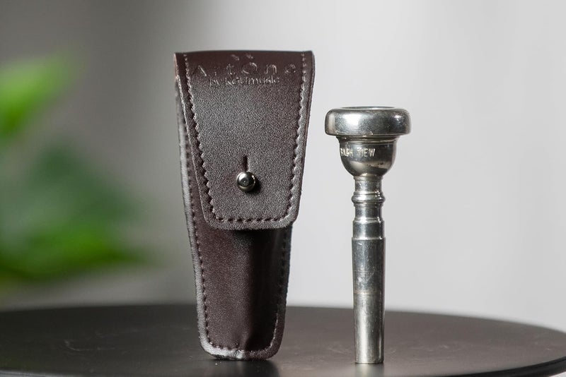Artone Trumpet MOUTHPIECE POUCH. Single holder for trumpet mouthpieces, crafted from Faux leather case. Protective mouthpiece bag Secure storage. Gift for trumpeter. Trumpet accessories (Brown, Pouch Single) - Image 4